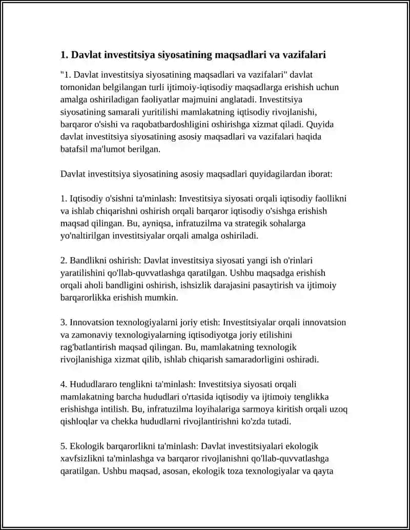 Davlatni Investitsiya Siyosati 3