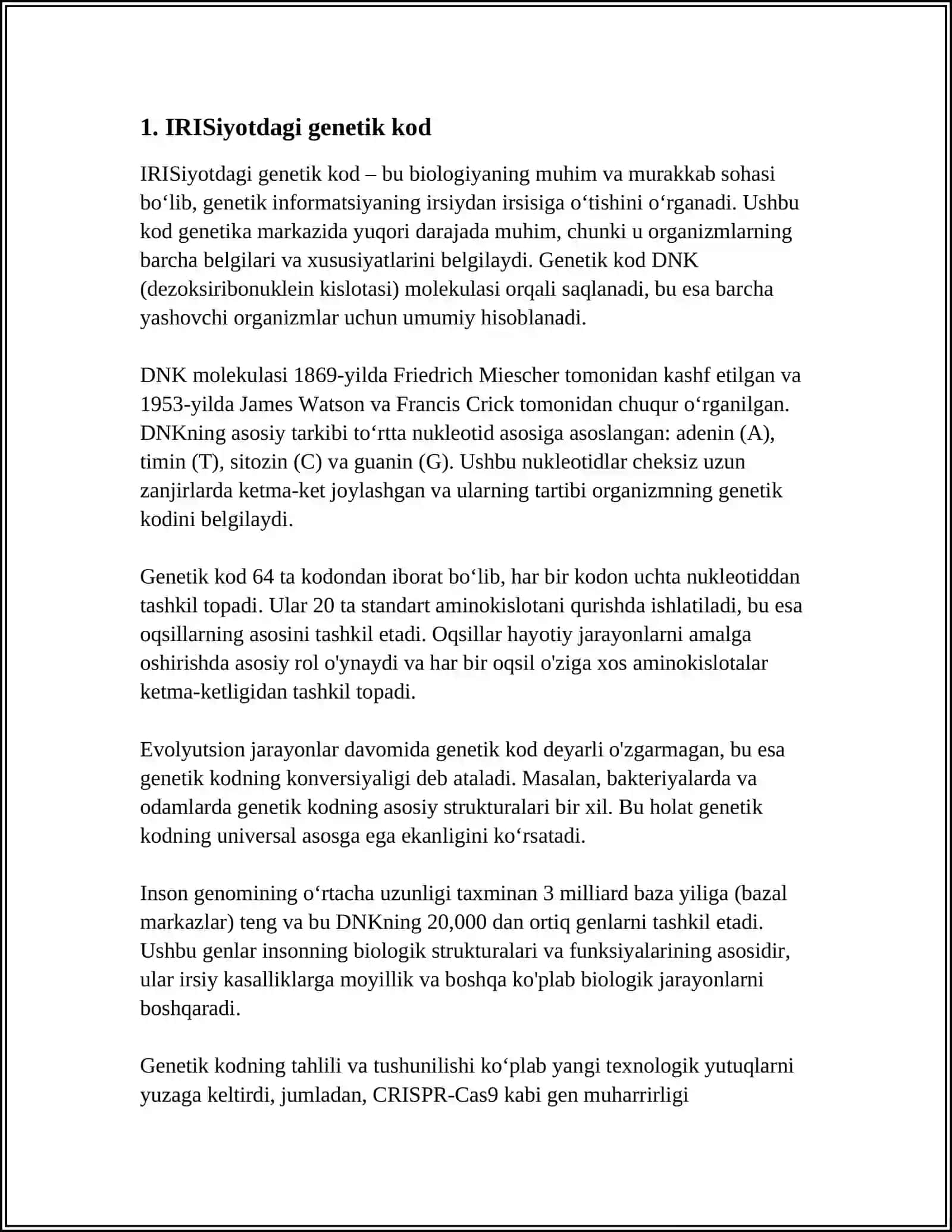 IRSIYATNING MOLEKULYAR ASOSLARI 3