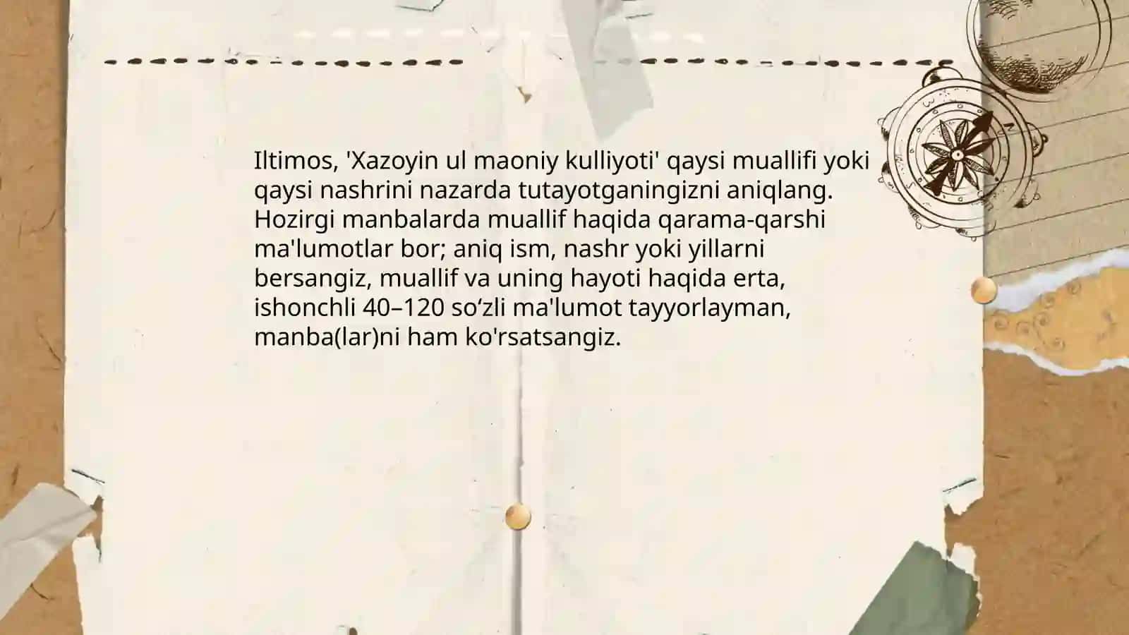Xazoyin ul maoniy kulliyoti 3