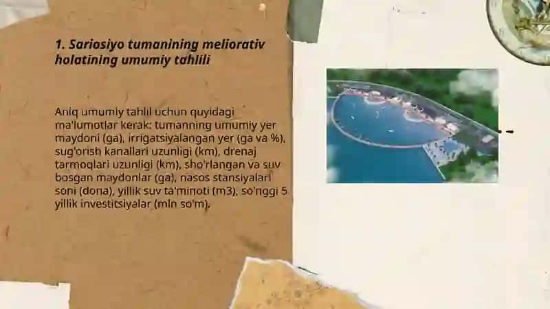 Sariosiyo tumanining meliorativ holati 3