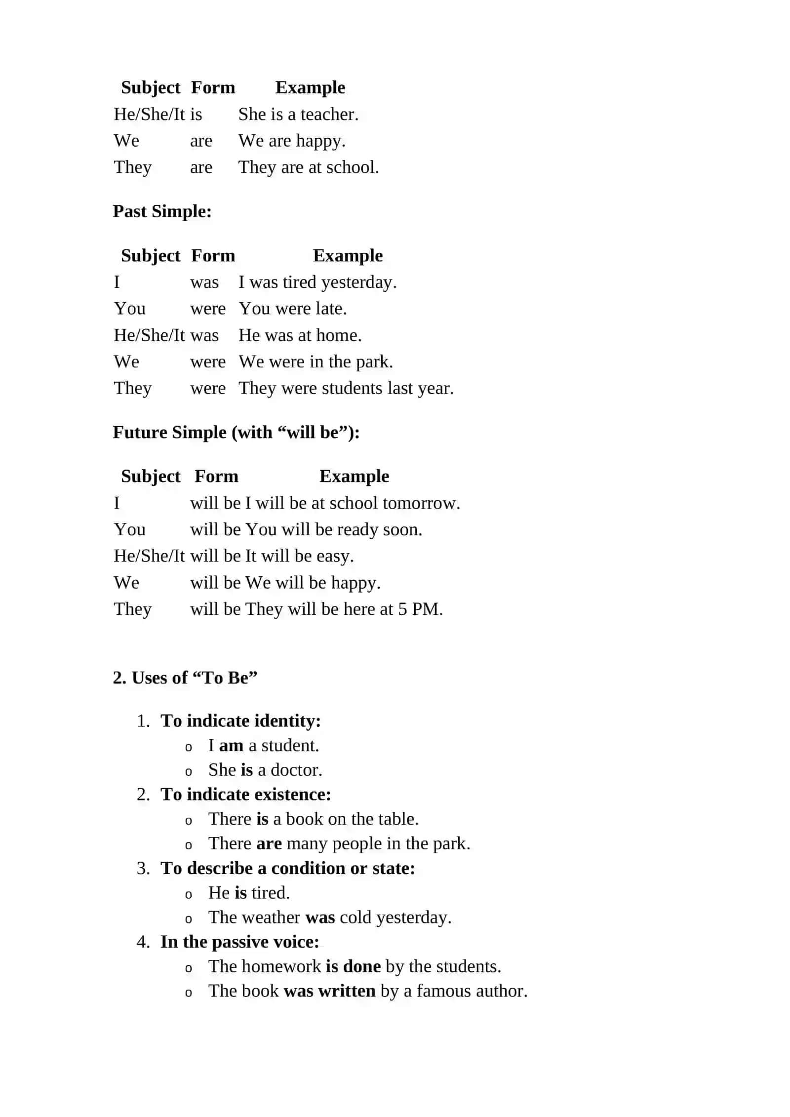 To be – hozirgi zamon (Present Simple) 3