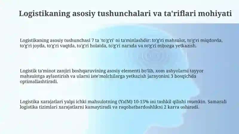 Logistika asoslari 3