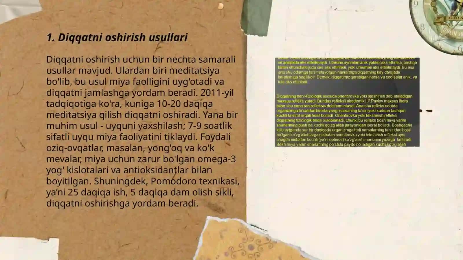 Diqqatni oshirish usullari 3