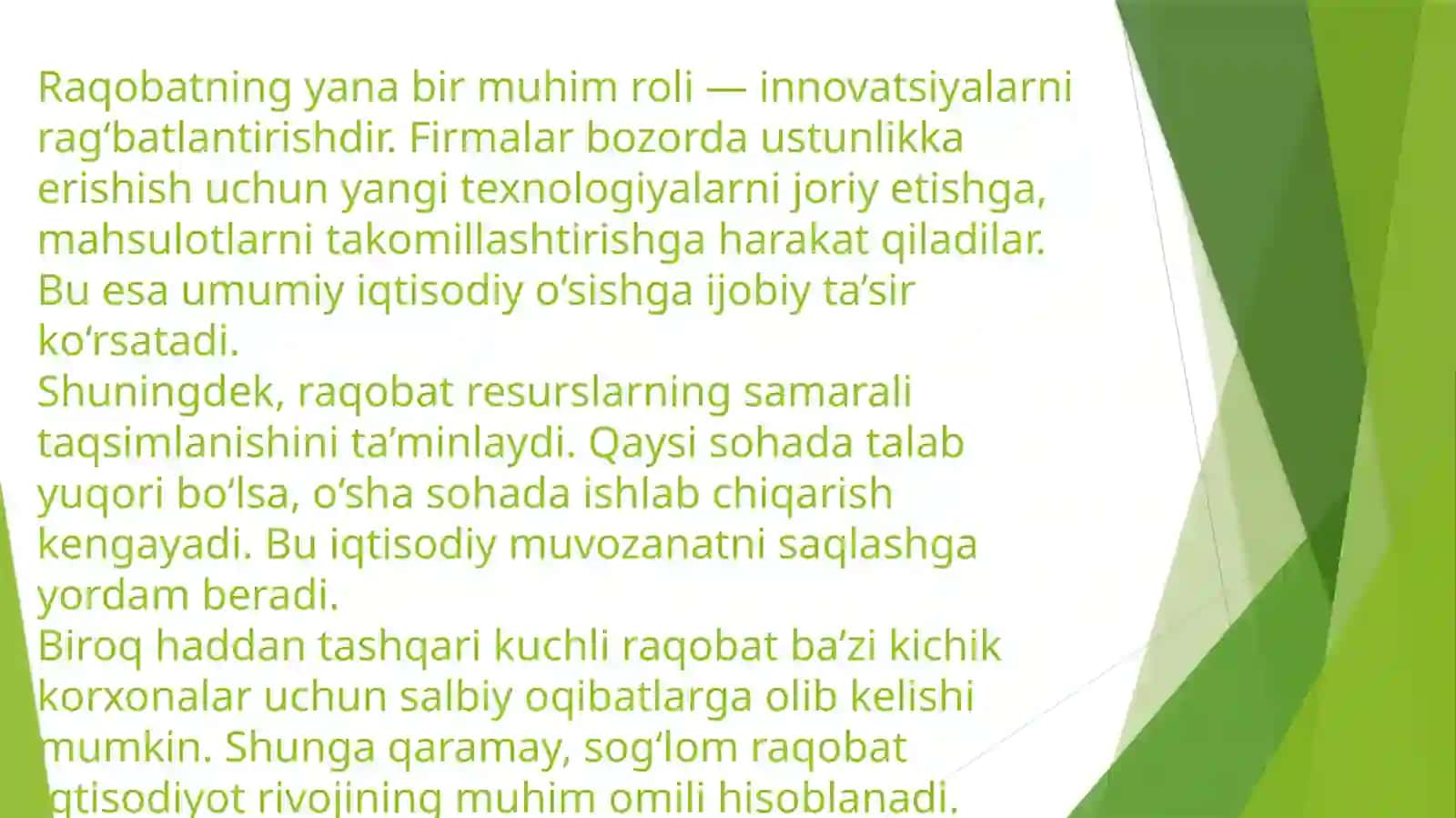 Raqobattushunchasi va uning iqtisodiyotdagi roli 3