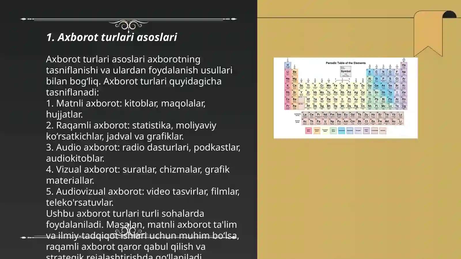 Axborot turlari asoslari 3
