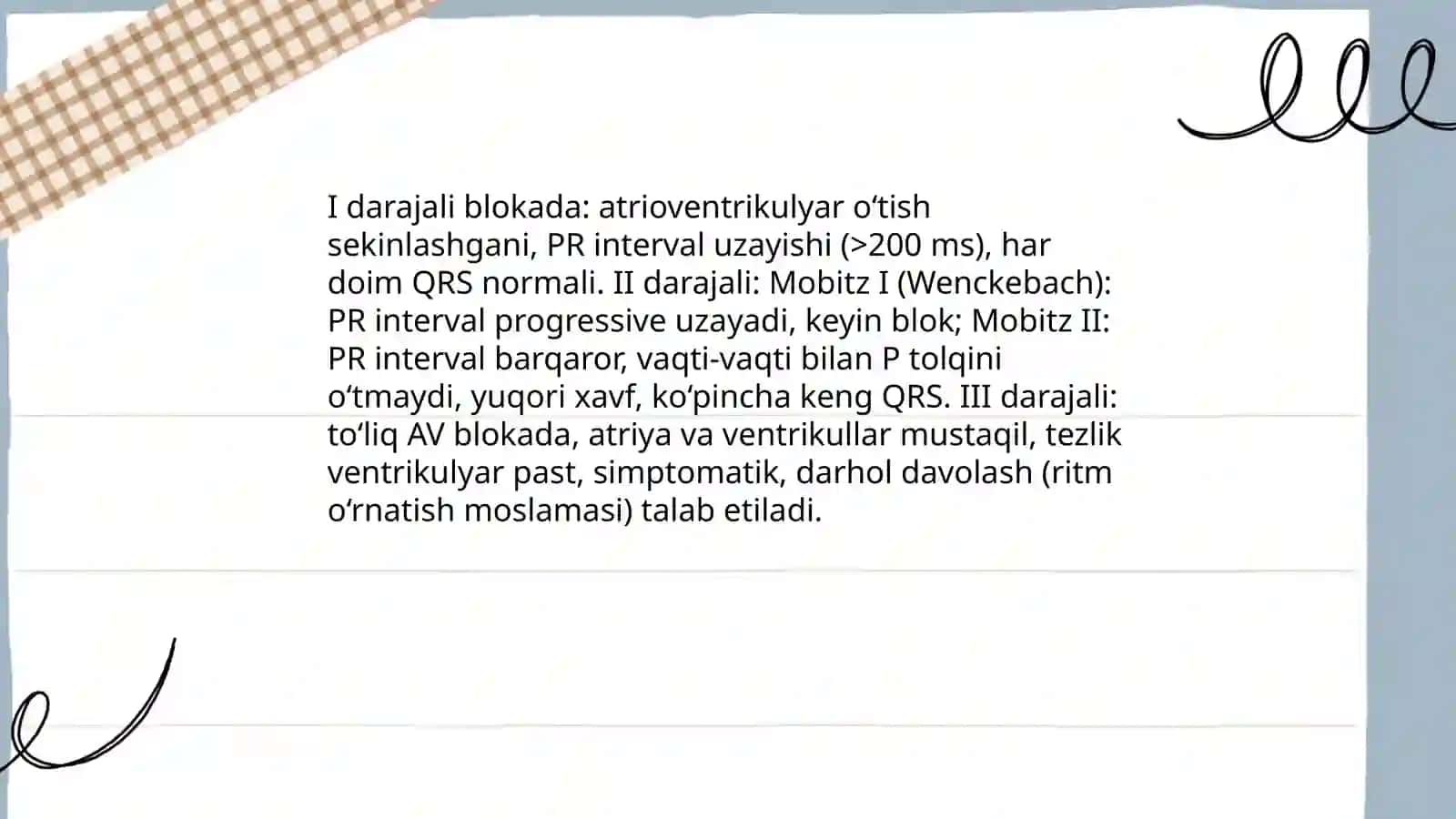 Yurak blakadalari 3