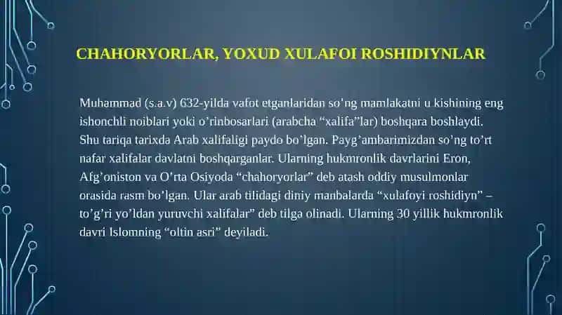 O'rta Osiyoning arablar tomonidan fath etilishi 3