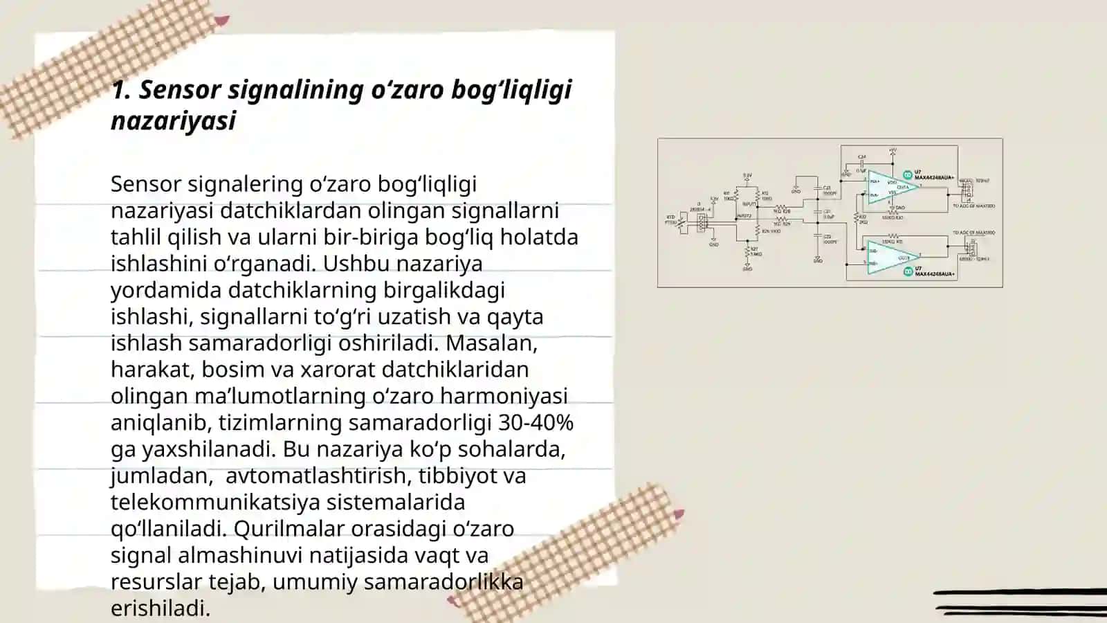 Sensor signallarining oʻzaro bogliqligi 3
