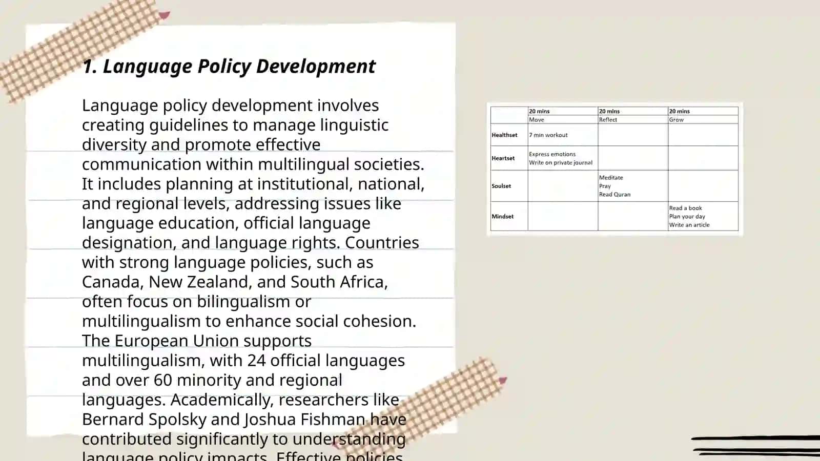 The Linguist's Role in Language Planning 3