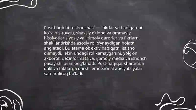 Post-haqiqat tushunchasi va ta'rifi 3