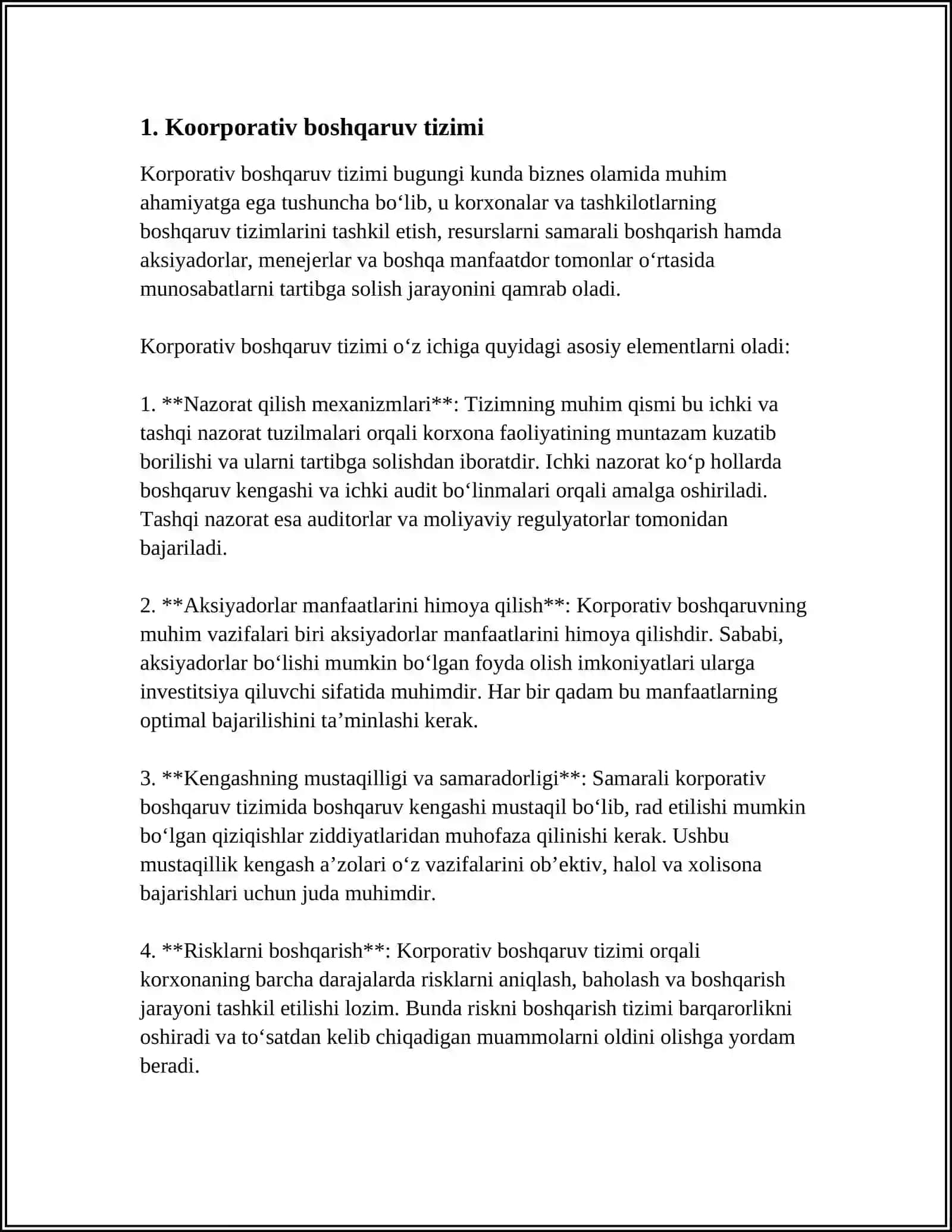 KOORPARATIV BOSHQARUV KODEKSI 3
