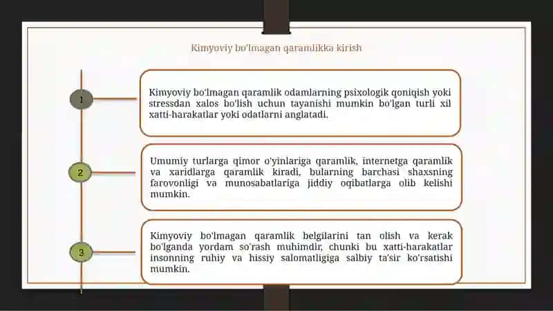 Kimyoviy bo'lmagan qaramlik 3