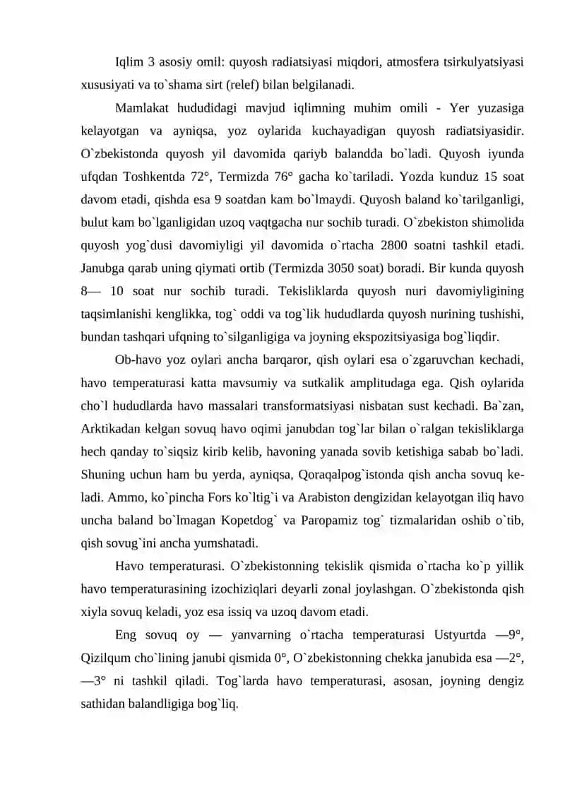 O`zbekiston Respublikasining ma’muriy hududiy bo’linishi va reylefi 3