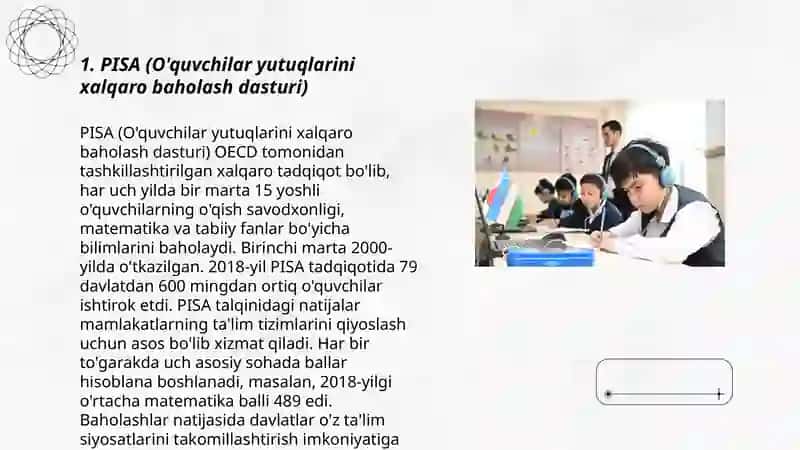 Ta'lim sifatini baholash bo'yicha xalqaro tadqiqotlar 3