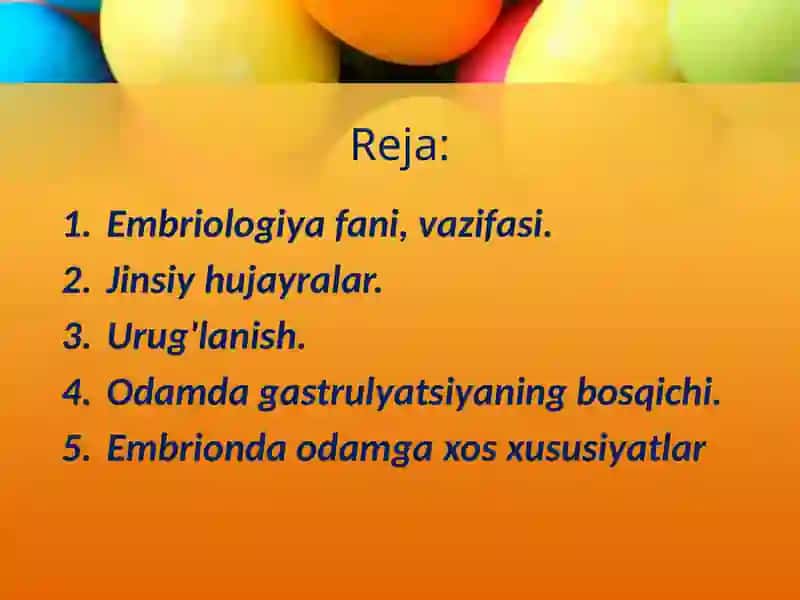 ONTOGENEZ EMBRIONAL TARAQQIYOTNING XUSUSIYATLARI 3