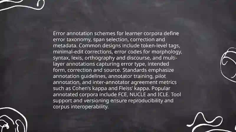 Error annotation schemes for learner corpora 3
