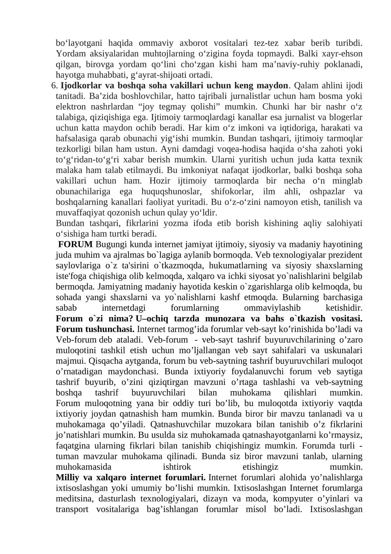 MEDIA MAYDON VA INTERNET IMKONIYATLARI 3