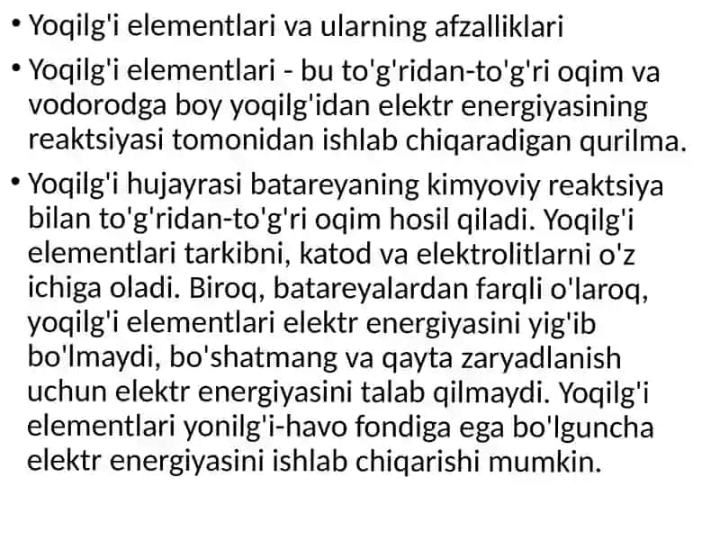 Yoqilgʻielementlar va ularning afzalliklari 3