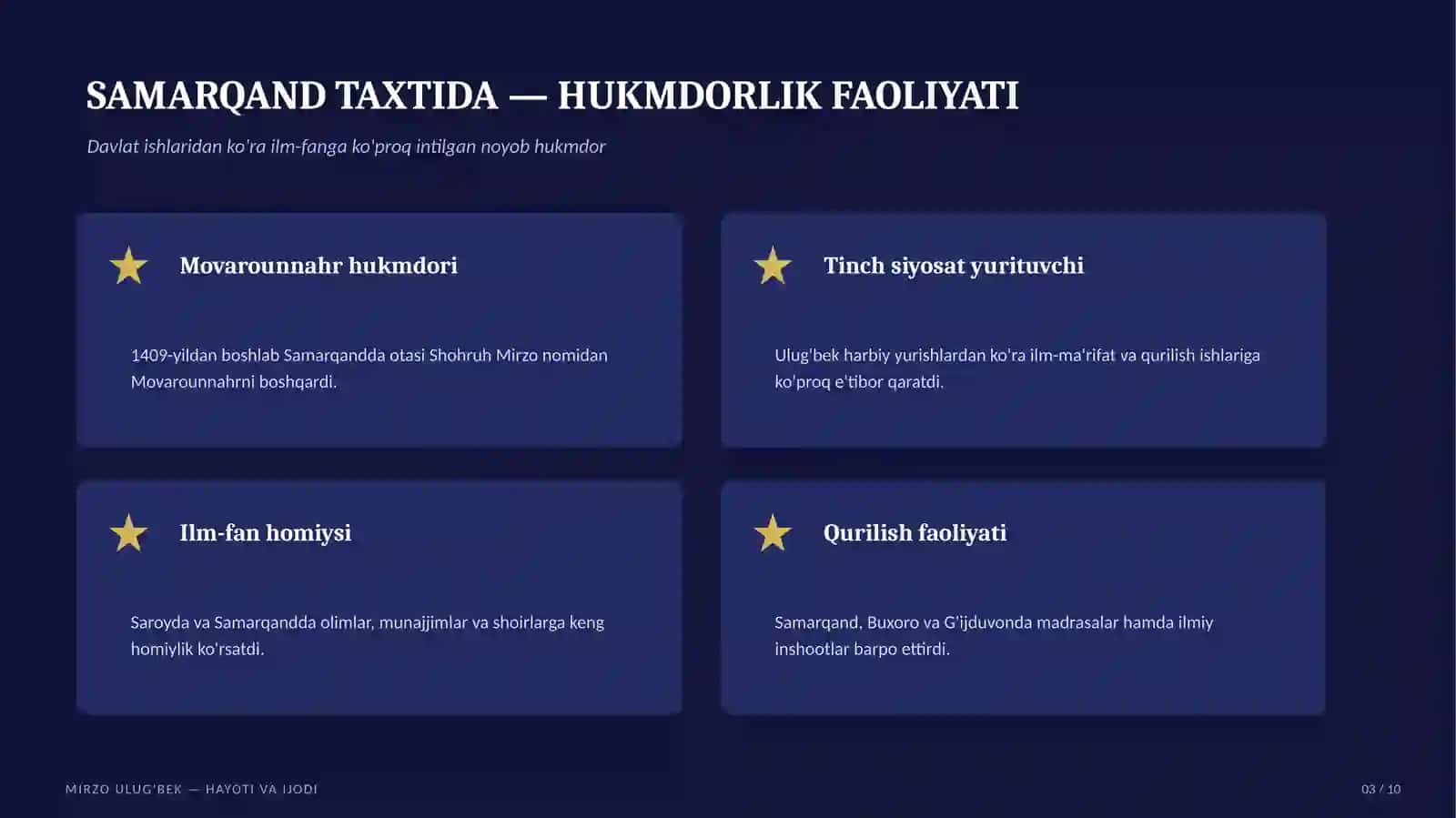 tarix fanidan taqdimot 3