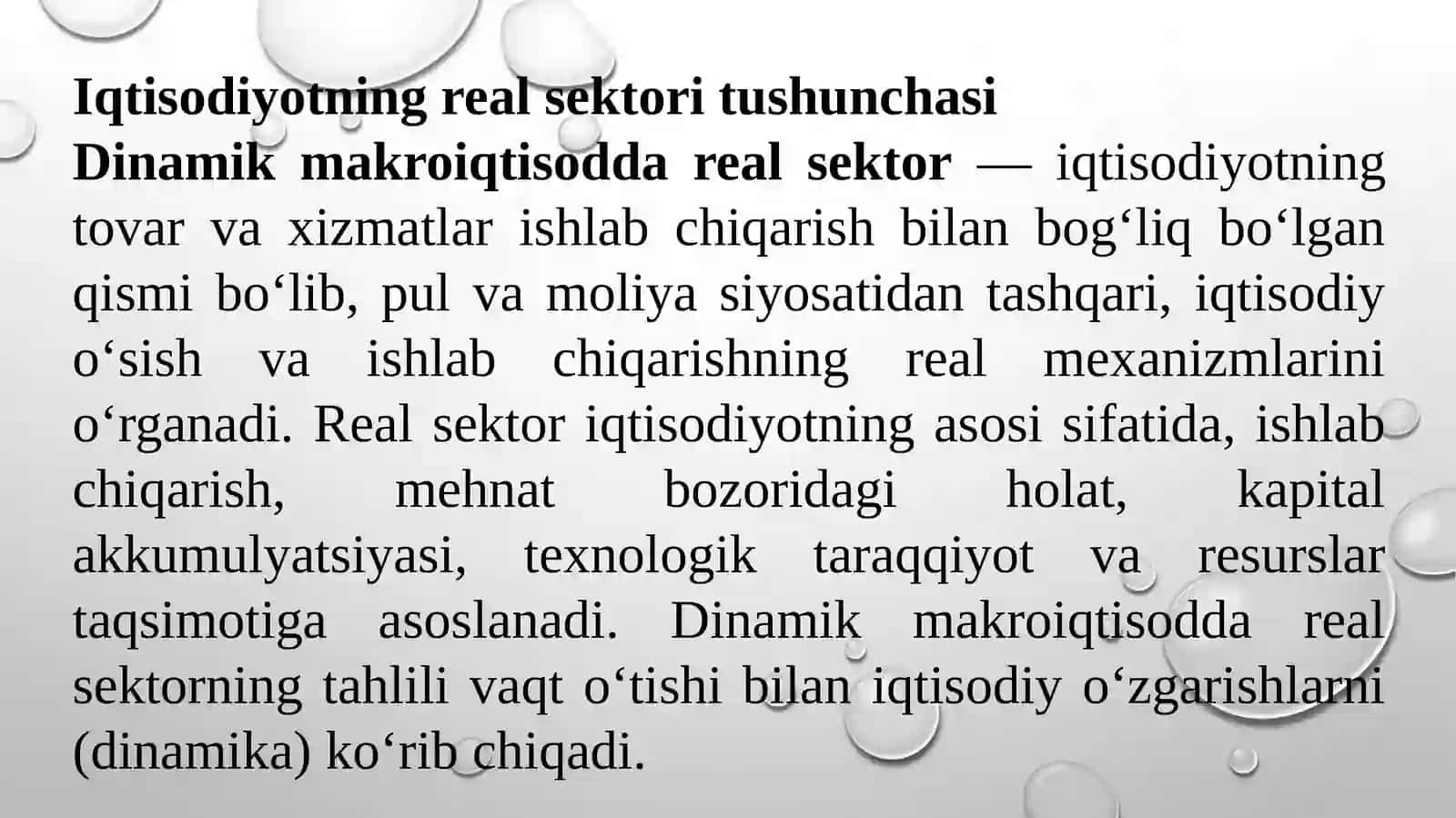 Dinamik makroiqtisoda real sektor 3