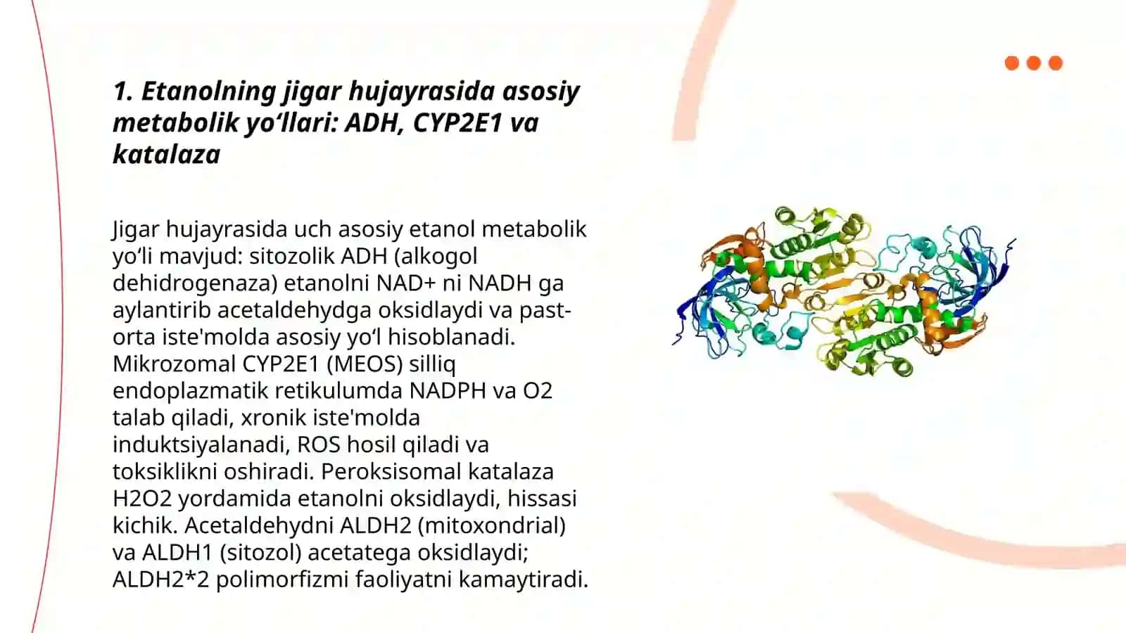 Etanol metabolizmi. ALDG fermentining izoformalari 3