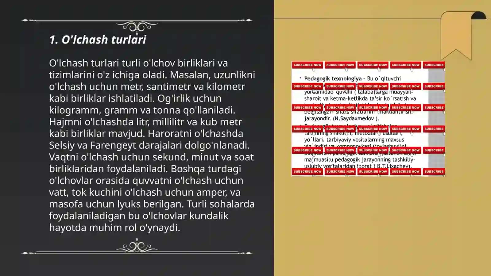 O'lchash turlari va xatoliklarining klassifikatsiyasi 3