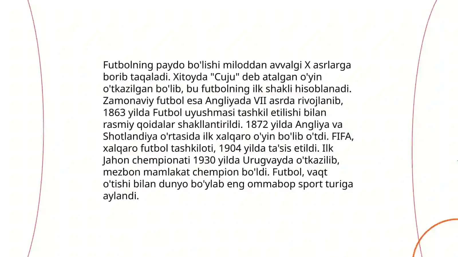 Futbol o'yini tarixi rivojlanishi 3