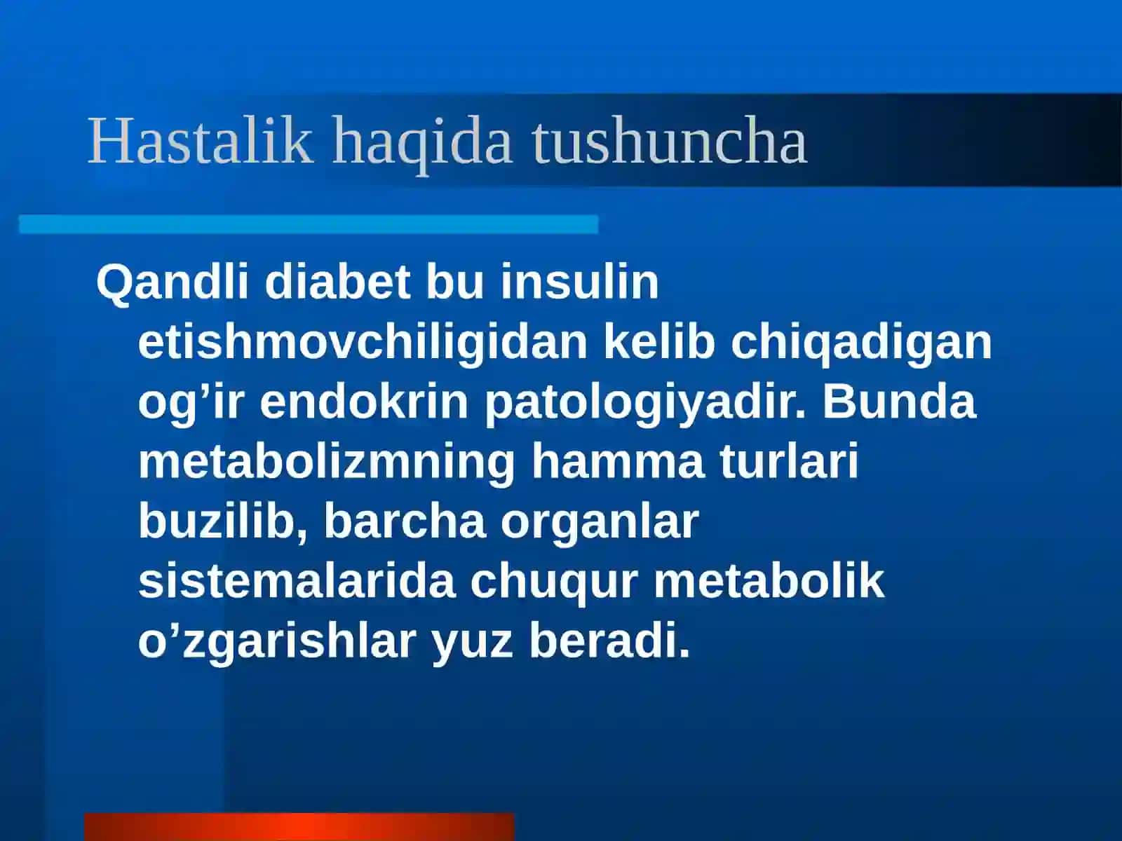 qandli Diabet:etiopatogenez,Klinikavadavosi 3