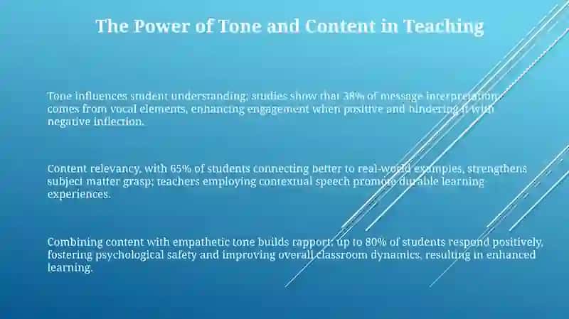 The Power of Voice: Tone and Content in Teaching 3