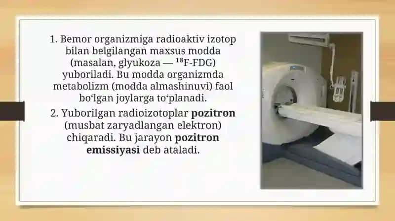 Pozitron emission tomografiyasi (PET yoki PET-skaner) 3