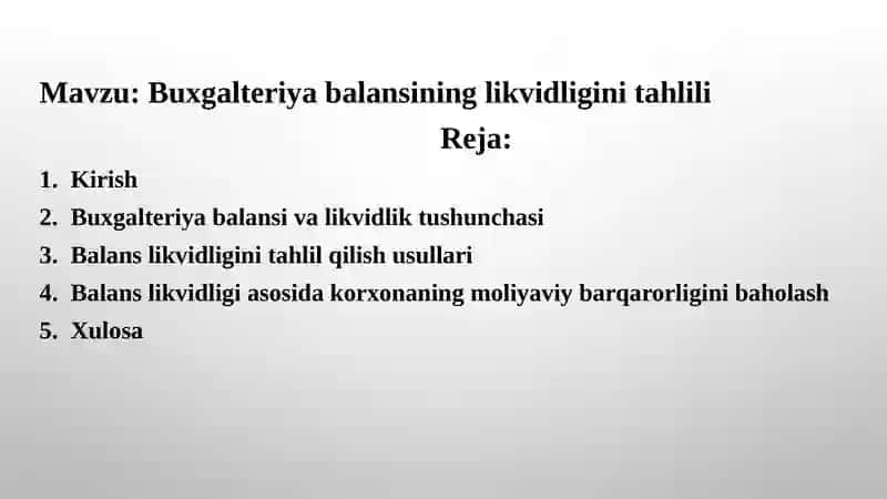 Buxgalteriya balansining likvidligini tahlili 3