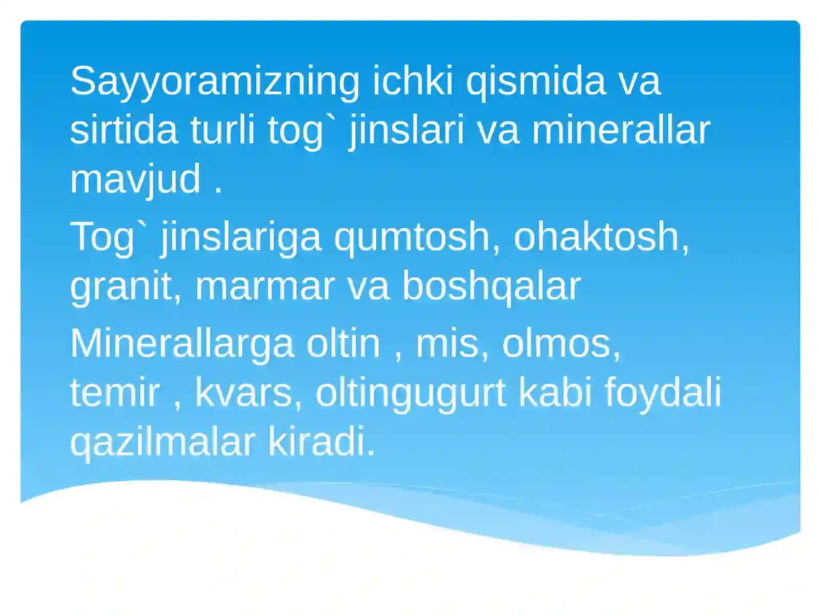 Yer osti boyliklari 3