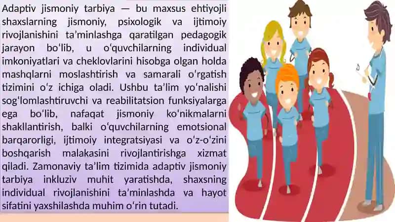 Adaptiv jismoniy tarbiya bo'yicha o'rgatish usullari 3