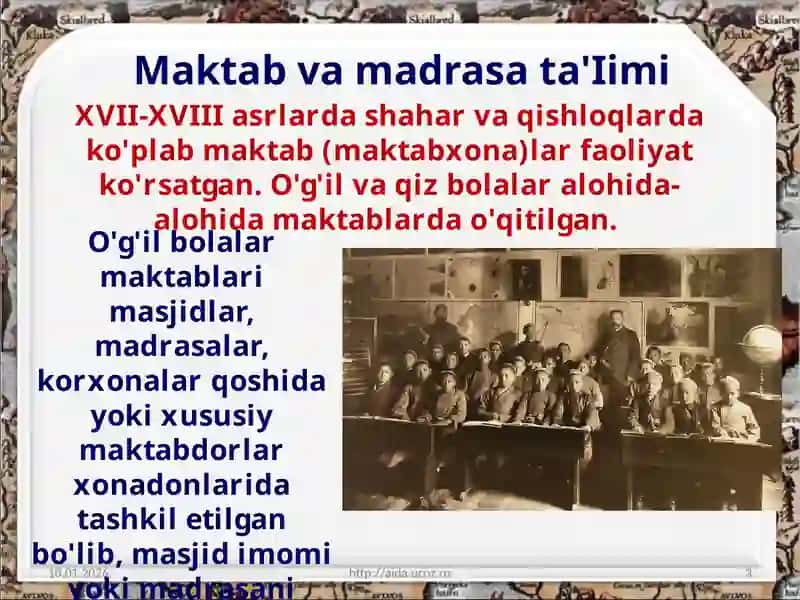 Ashtarhoniylardavrida Ma'naviy-ma'rifiy, madaniy hayot 3
