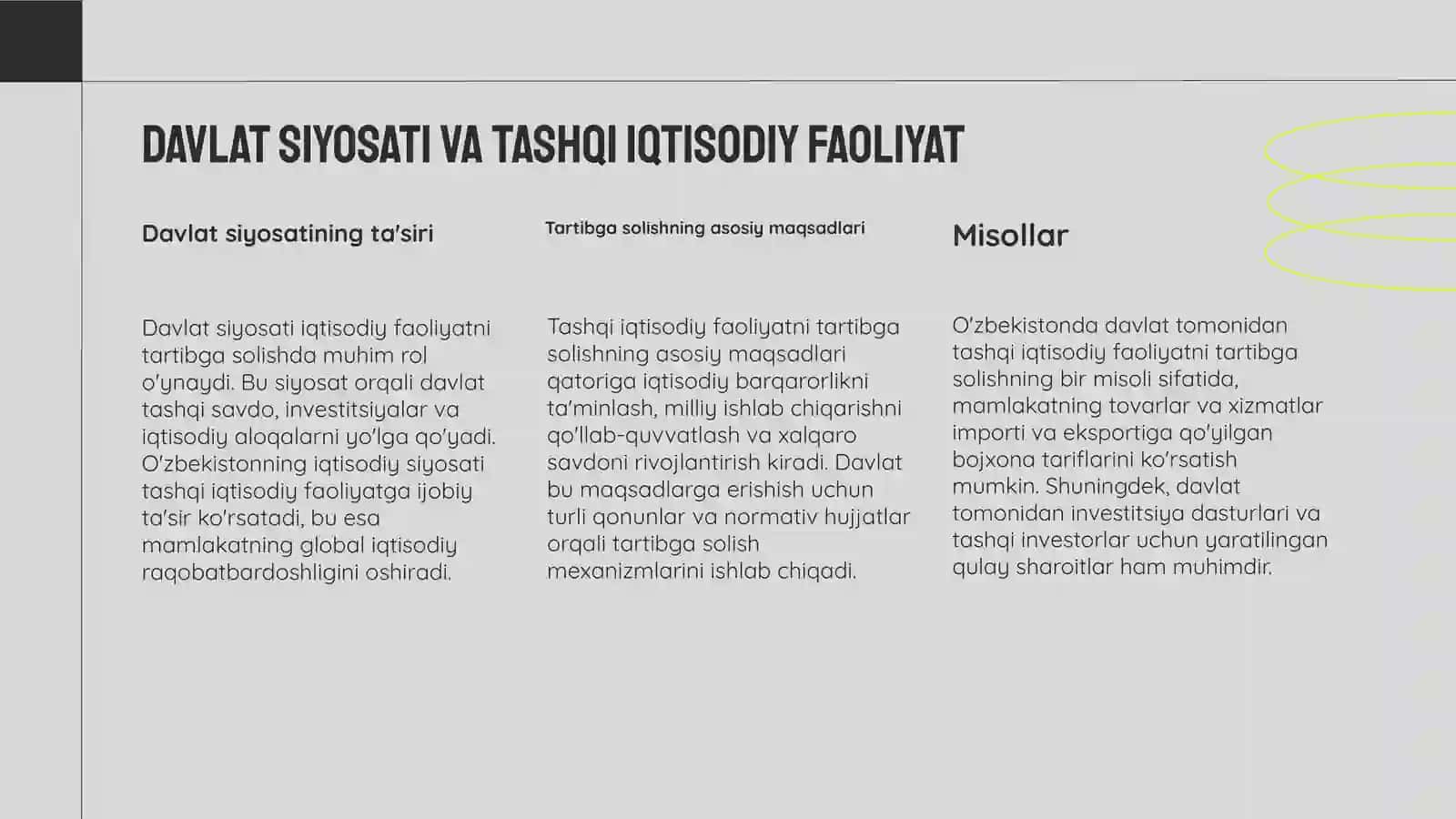 Davlat siyosatining tashqi iqtisodiy faoliyatga ta'siri 3