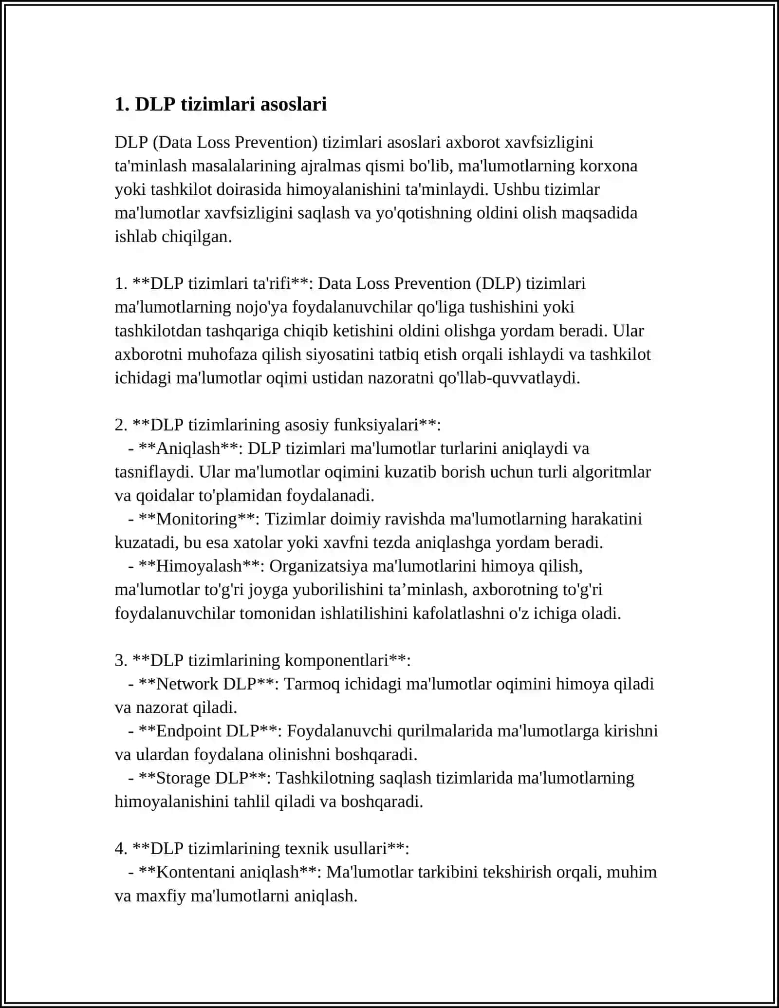 DLP TIZIMI BILAN ISHLASH 3