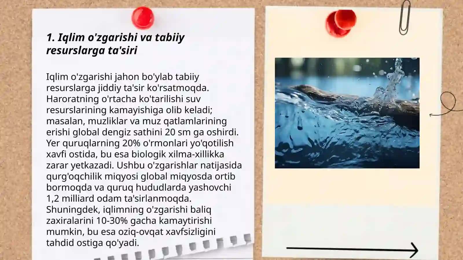 Iqlim o'zgarishi va tabiiy resurslarga ta'siri 3