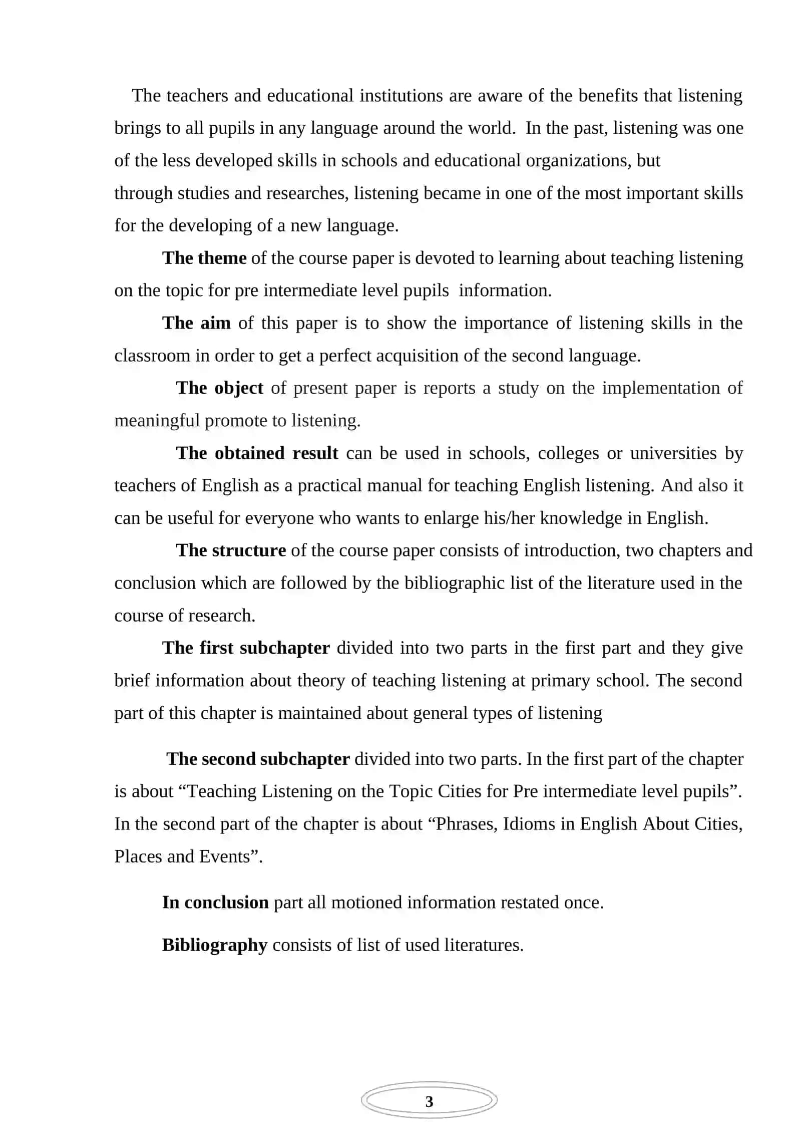 Teaching listening on the topic Cities for the Pre intermediate level pupils 3
