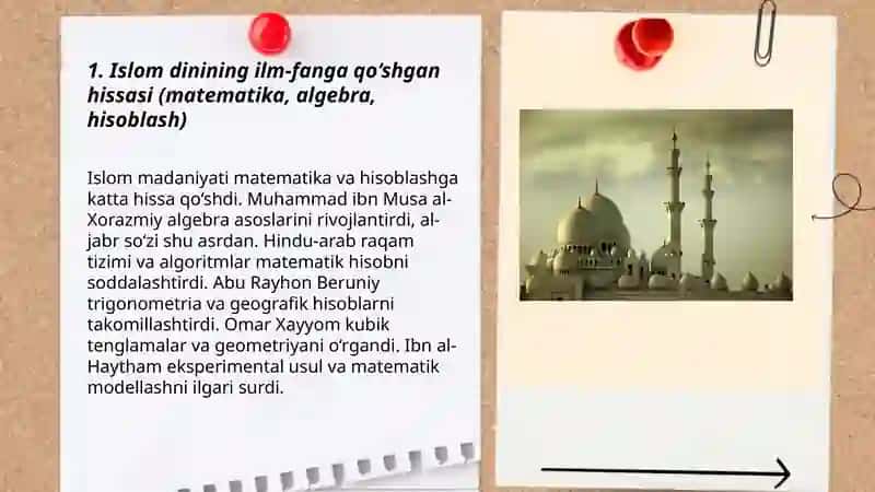 Islom dinining jahon sivilizatsiyasi rivojidagi o‘rni 3