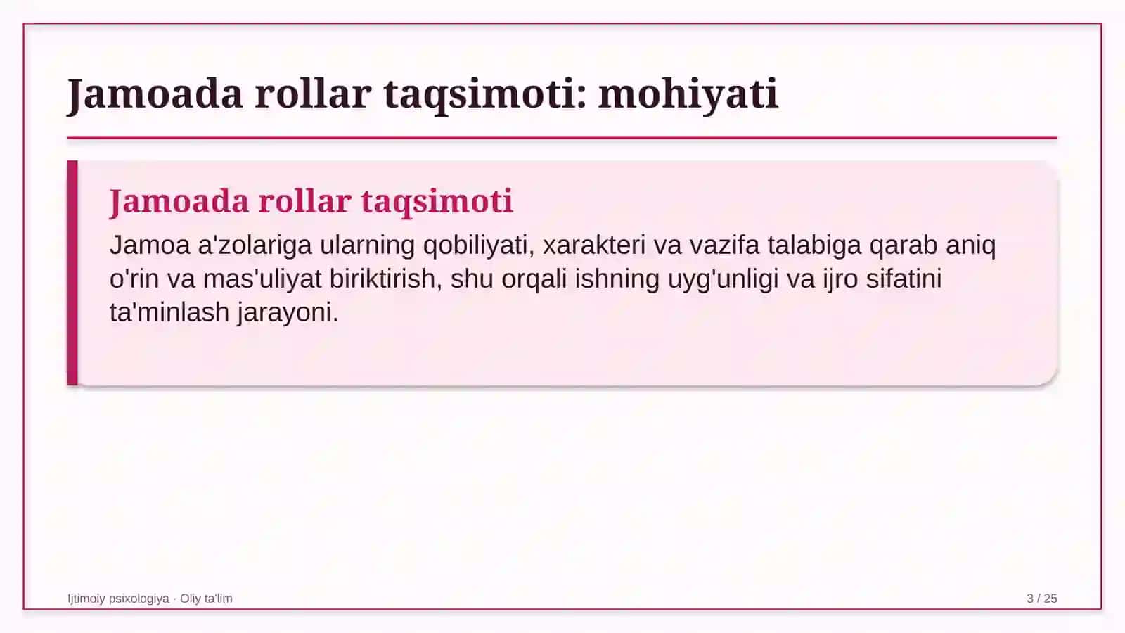 elektron hujjat aylanishi tizimlarida jamoada rollar taqsimoti 4123 3