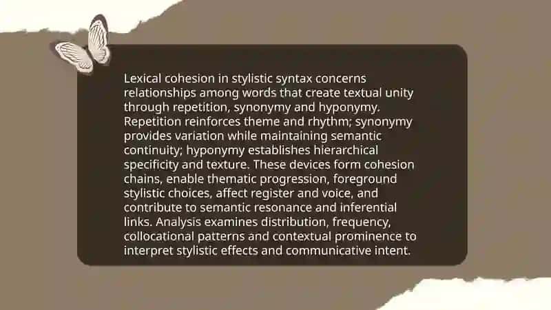 Lexico-syntactical syntactical devices (Blend of stylistic semantics and stylistic syntax) 3