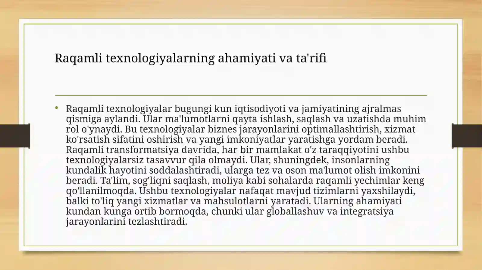 Raqamli texnologiyalarning ahamiyati va ta'rifi 3