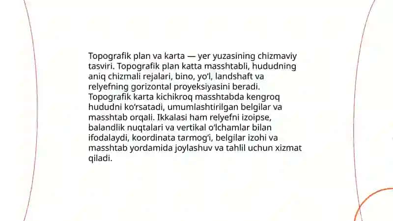 Topografik plan va karta 3