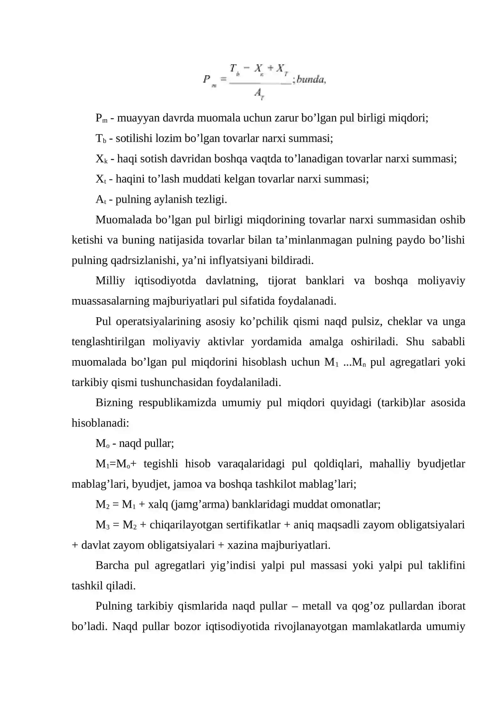 Pul muomalasi 3