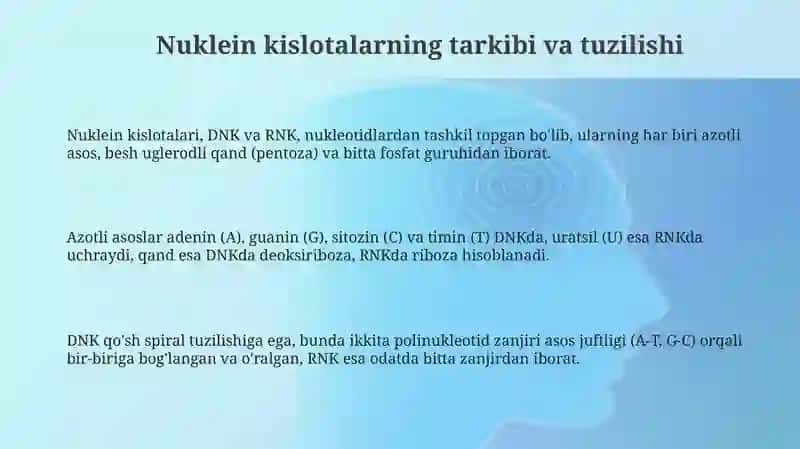 Nuklein kislotalarning tuzilishi 3