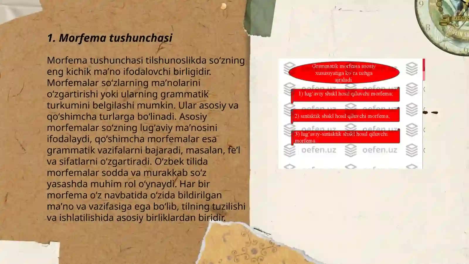 Morfema. Morfemaning turlari 3