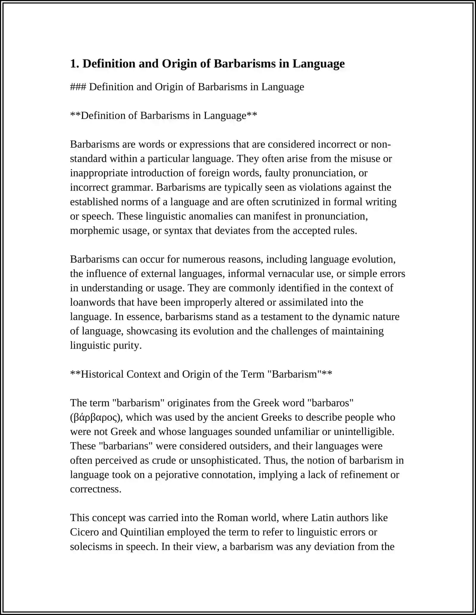 THE ROLE OF BARBARISMS IN LITERARY TEXT 3
