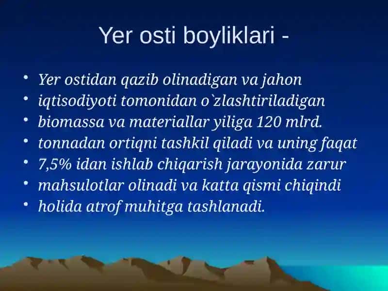 Tabiiy resurslar tasnifi 3
