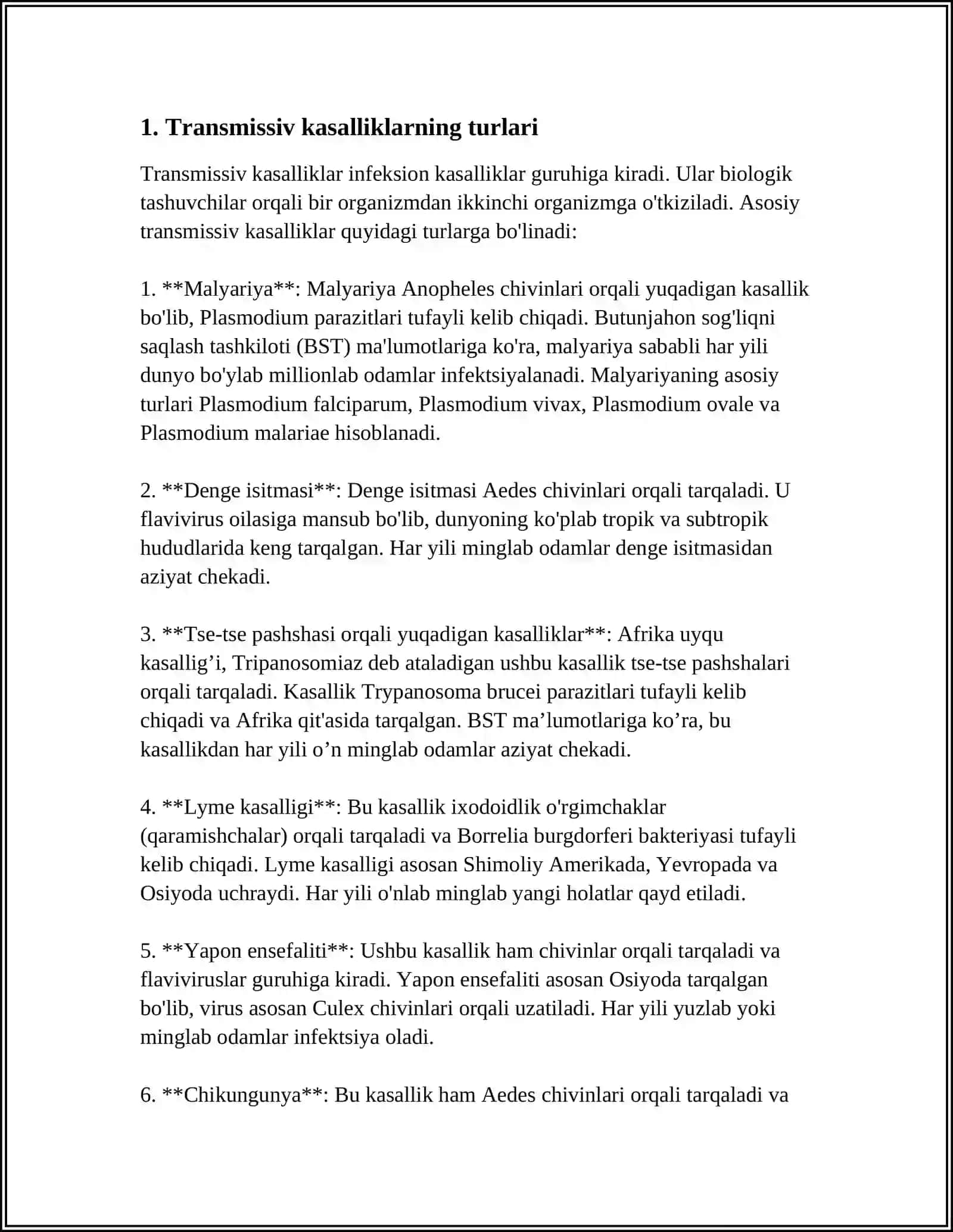 TRANSMISSIV KASALLIKLAR. DEGELMINTIZATSIYA 3