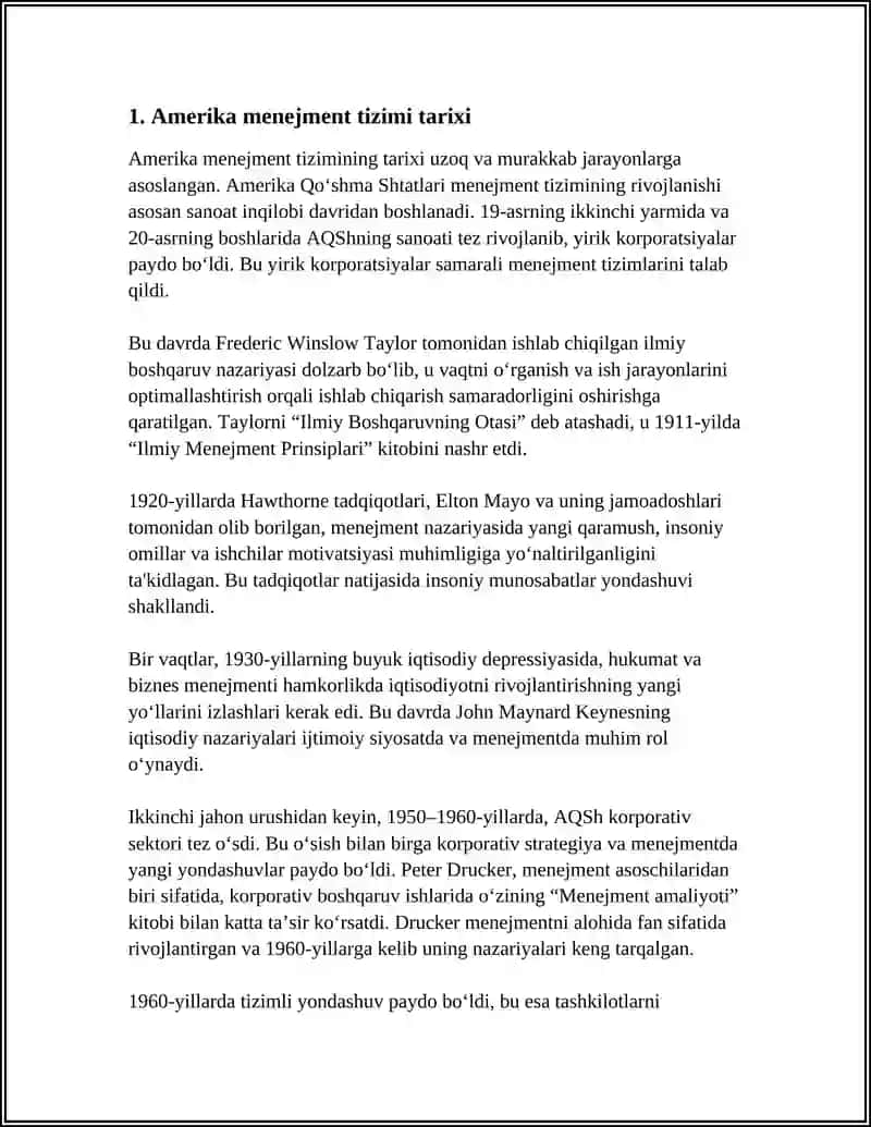 MENEJMENTNING AMERIKA MODELI 3